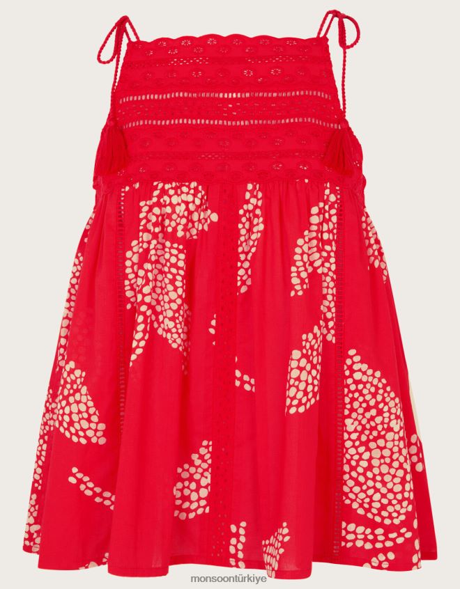 Monsoon kadınlar mahi askılı yüksek boyunlu cami üstü JH86BT46 Giyim kırmızı