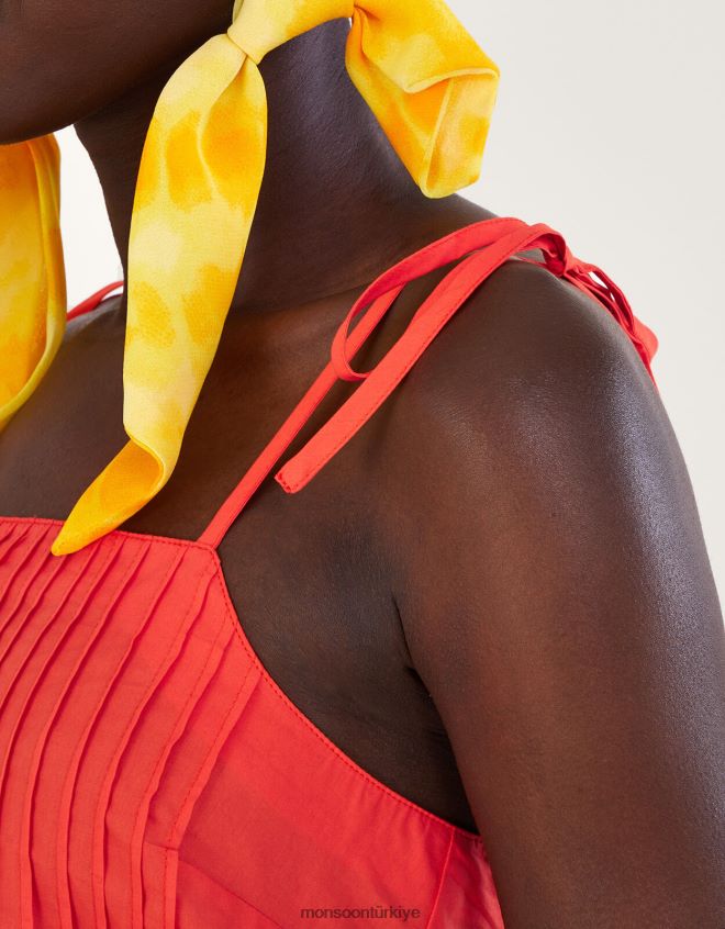 Monsoon kadınlar phoenix pilili cami üst JH86BT206 Giyim turuncu