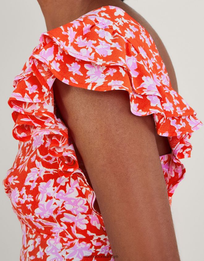 Monsoon kadınlar sürdürülebilir viskondan myra atlet JH86BT205 Giyim kırmızı