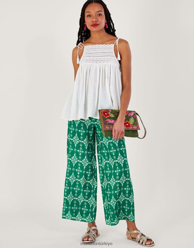 Monsoon kadınlar yular yüksek yaka detaylı cami JH86BT75 Giyim beyaz